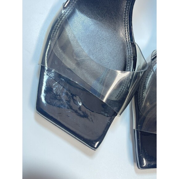 Black Suede Studio Slide Mule Heels In Black Sz 40=US 9 New - Picture 10 of 12